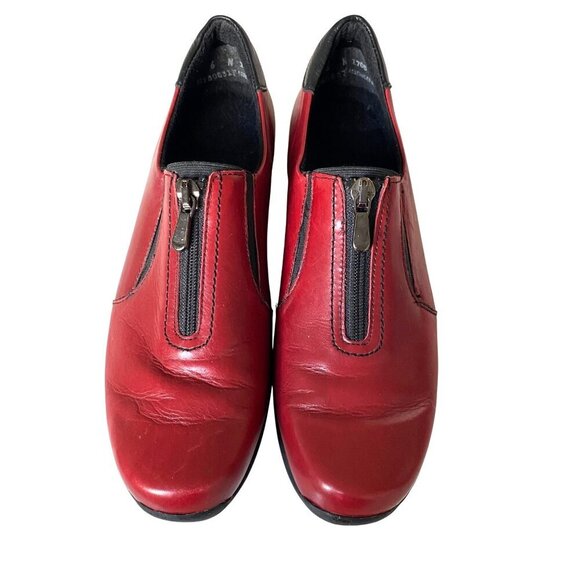 Munro Berkley‎ Leather Sneaker in Red Women's Sz 6N Designer Comfort - Picture 3 of 12